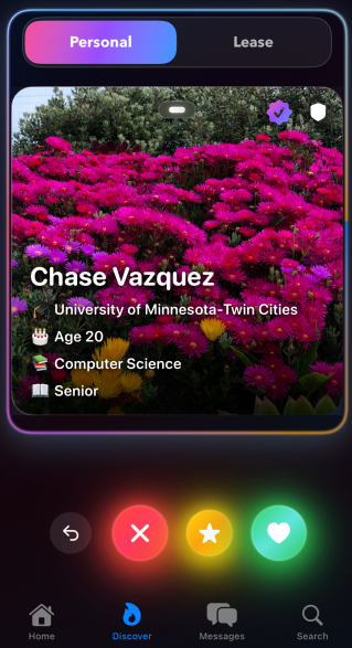 CampusPads Swipe Interface